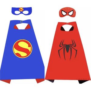 Superhelden Set Van 2 - Spin - Super - Spider - Man - Verkleedkleding - Verkleedpak - Verkleedkleren Jongen - Verkleedkleren Meisje - Kostuum - Halloween - Carnaval - Kinderfeestje - Cadeau