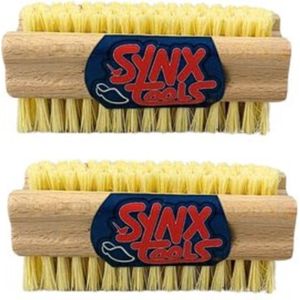 Synx Tools Nagelborstel hout set van 2 stuks - schrobborstels - nagel borstel - schrobbezem - nagelborstel hout - Voordeelverpakking
