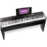 Digitale piano - MAX KB6W keyboard piano met 88 toetsen, USB midi, sustainpedaal en meubel - 88 gewogen en aanslaggevoelige toetsen
