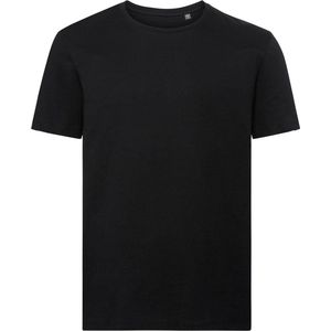 Russell Heren Authentiek Puur Organisch T-Shirt (Zwart)