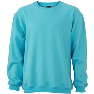 James and Nicholson Unisex Round Heavy Sweatshirt (Pacifisch Blauw)