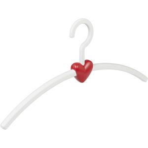 De Kledinghanger Gigant - Garderobehanger - Jassenhanger - Volwassenen - 710150 - 10 Stuks - Eve - Kunststof - Wit - Rood - 45 cm - Kledinghanger - Kleerhanger (710150/10)
