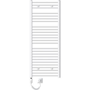 Badkamerradiator Elektrisch met verwarmingselement 900W 600x1500 mm wit recht met zijaansluiting