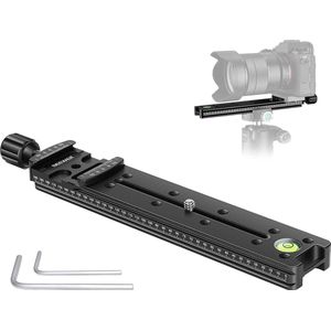 Neewer® - 200 mm Professionele Railcameraschuif - Metalen Snelspanklem Geschikt voor Camera met Arca Swiss