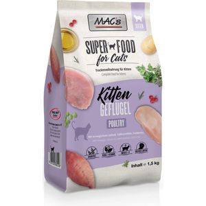 MAC's Superfood Kittenvoer - Kattenbrokken - Gevogelte - 1,5kg