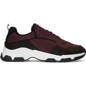 Sacha - Heren - Bordeaux nubuck sneakers - Maat 42