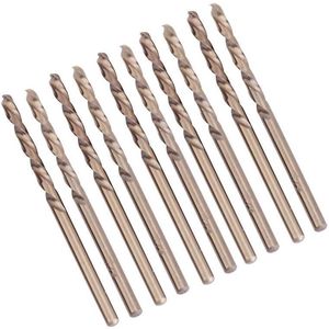 10 stuks M35 HSS kobalt jobber borenset 1-5 mm HSS-CO boorset spiraalboren voor boren op roestvrij staal gietijzeren plaat hoekijzer (3 mm)