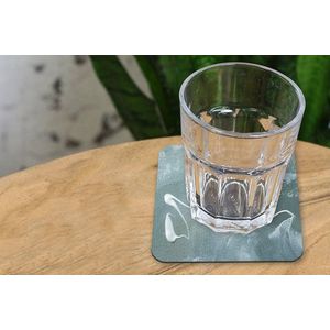 Onderzetters voor glazen - Acrylverf - Design - Abstract - 10x10 cm - Glasonderzetters - 6 stuks