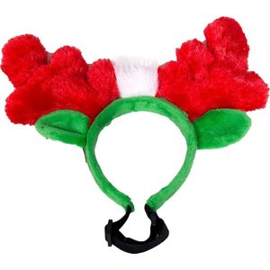 Flamingo Kerstdiadeem - Hondenkleding - Rood/Wit/Groen