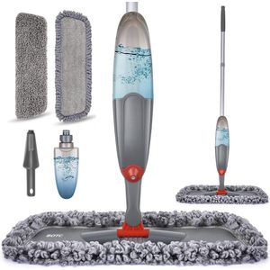 BOTC Dweil - 2 IN 1 Mop - Dweilsysteem - Dweilset Met Spray functie - Dweilen zonder Emmer - Vloerreiniger - Grijs