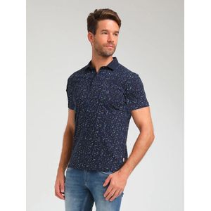 Gabbiano Poloshirt Polo Met Grafische Print 233570 301 Navy Mannen Maat - XXL