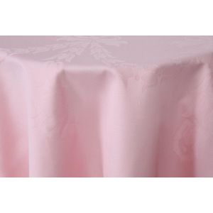 Damast Tafelkleed Rond 200cm De Witte Lietaer Nero Roze