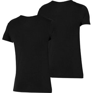 Apollo heren T-shirt  Bamboe V-hals 2-pack - Zwart  - M