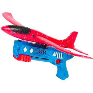 Vliegtuig Speelgoed XXL met Afschietpistool - Schietspeelgoed - Buitenspeelgoed - Zweefvliegtuig - Random kleur