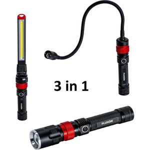 3 in een led werklamp op accu oplaadbaar