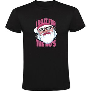 I do it for the ho's Heren T-shirt - kerst - feest - kerstman - christmas - kerstmis - feestdagen - ho ho ho - cadeau - grappig