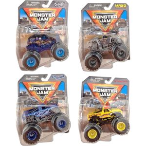 Monster Jam Officiële monstertruck, metalen voertuig, schaal 1:64 - 1 exemplaar - Spaar ze allemaal - 10 cm