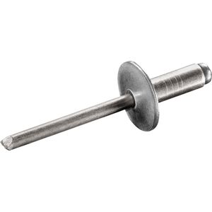 GOEBEL® - 250 x Blindklinknagels (Ø x L) 5 x 16 mm - Alu Aluminium AlMG 5,0 / RVS A2 - Grote kop - STANDARD - 7021150160 - Popnagel