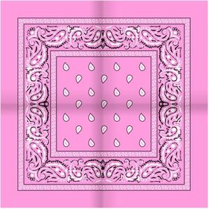 6 Stuks - Paisley Bandana's - Paisley Boeren Zakdoek - Bandana - hoofddoek - roze