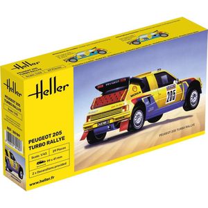 1:43 Heller 80189 Peugot 205 Turbo Rally Auto Plastic Modelbouwpakket