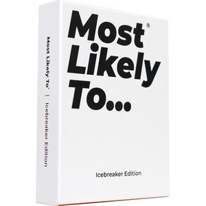 Most Likely To® IJsbreker Editie – Partyspel met 220 vragen – Nederlands & Engels Kaartspel