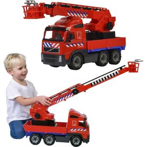 Speelgoed Bluswagen - Brandweerauto - Volvo - Truck - 58,5 cm - Speelgoedvoertuig - brandweerauto - Rood - Bluswagen