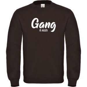 Wintersport sweater zwart XXL - Gang is alles - wit - soBAD. | Foute apres ski outfit | kleding | verkleedkleren | wintersporttruien | wintersport dames en heren