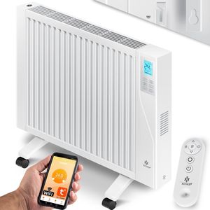 KESSER® Elektrische Kachel - Convectorkachel Infrarood Verwarming met WiFi App Control & Afstandsbediening energiezuinige Elektrische Radiator 24h Timer - 2000W, Wit