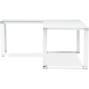 Design Hoekbureau WARNER - wit glas - Kokoon Design