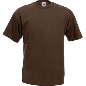 Fruit Of The Loom Heren Valueweight T-shirt met korte mouwen (Chocolade)