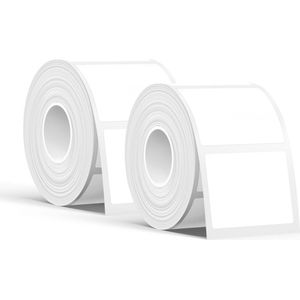Zelfklevende Thermische Etiketband voor Labelprinters - 40mm x 30mm, 250 Stuks per Rol, 2 Rollen (Wit)