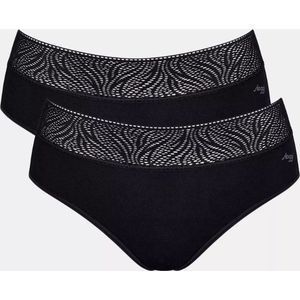 Sloggi 2-pack Menstruatie ondergoed medium - period pant hipster - DS10213208 / 30107758 - Zwart.