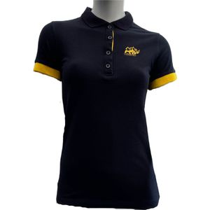 KAET - Polo - T-shirt - Dames (donkerblauw-geel)-Maat - L