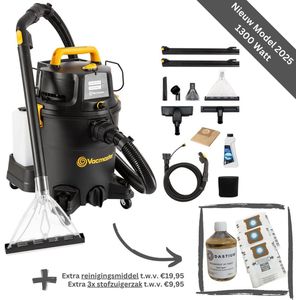 Vacmaster Tapijtreiniger – Krachtige Vlekkenreiniger en Stofzuiger – Professionele Reinigingsmachine – Nat en Droog Waterstofzuiger – Meubelreiniger – Zetelreiniger – Auto Stofzuiger – Textielreiniger - Bankreiniger en Matrasreiniger