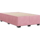 vidaXL - Bedframe - fluweel - roze - 120x200 - cm