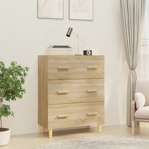 The Living Store Dressoir - Buffetkast - 70x34x90cm - Sonoma Eiken