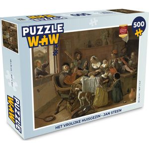 Puzzel Het vrolijke huisgezin - Jan Steen - Legpuzzel - Puzzel 500 stukjes