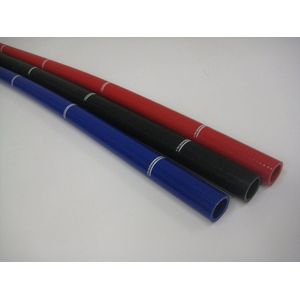 Rechte buis 1M silicone - Zwart, 22mm