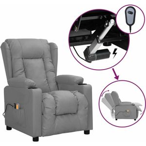 vidaXL-Massagestoel-elektrisch-kunstleer-grijs