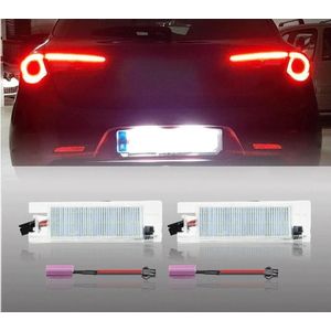 TLVX Alfa Romeo LED Kenteken Units Storingsvrij 2 stuks – Canbus – Goede pasvorm – 6000K wit licht – Autoverlichting – 12V – Plug and Play – Giulietta – Mito (2 stuks)