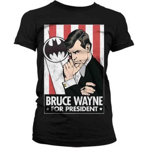 DC Comics Batman Dames Tshirt -XL- Bruce Wayne For President Zwart