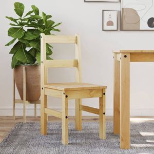 vidaXL Eetkamerstoelen Panama - Set van 2 - Grenenhout Eetkamerstoelen - Grenenhouten Stoel - Vintage Stoel - Moderne Stoel - Bruine Stoel