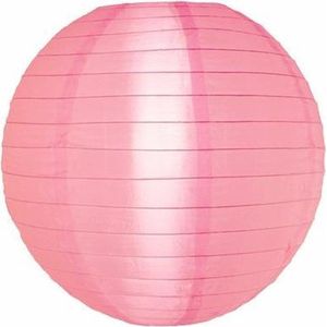 Lampion-Lampionnen  Nylon lampion roze - 25 cm - plastic