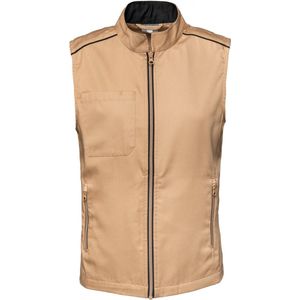 Bodywarmer Dames XL WK. Designed To Work Mouwloos Camel / Black 65% Polyester, 35% Katoen