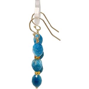 Pat's jewels Oorbellen - Oorbellen Dames - Goud - Edelsteen - Blauw
