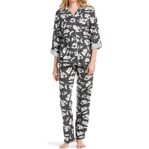 Pastunette pyjama Modal - lange mouw - Grey Flower - 44 - Grijs