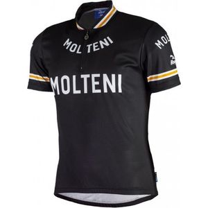 Rogelli Molteni Fietsshirt - Korte Mouwen - Heren - Zwart - Maat 3XL