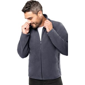Kariban Fleece vest - donkergrijs - rits - warme winter sweater - trui - heren - polyester L
