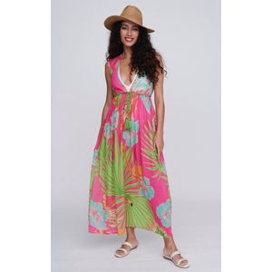 Pia Rossini - Fiesta Maxi Dress - maat M/L - Meerkleurig/Roze