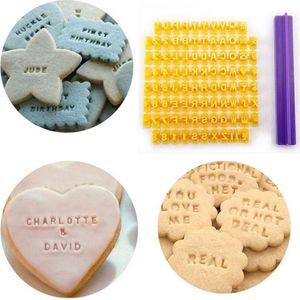 WiseGoods Luxe Koekjes Alfabet Stempel - Alfabet / Nummers - Cookie Pers - Fondant Stempel - Cake / Bakken Gereedschap Tools